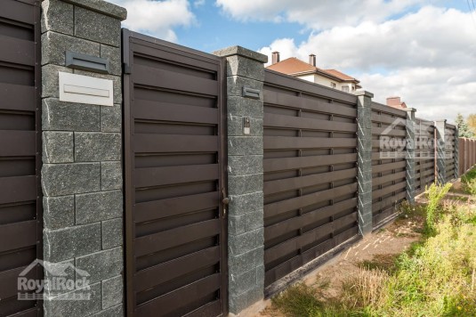 Забор из камня Joniec Gorc de Luxe 22 Черный в аг. Ждановичи - фото 2