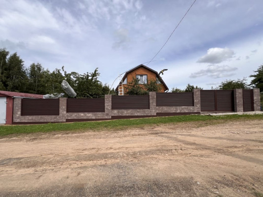 Забор из блоков FaBrick 500x200 в цвете 